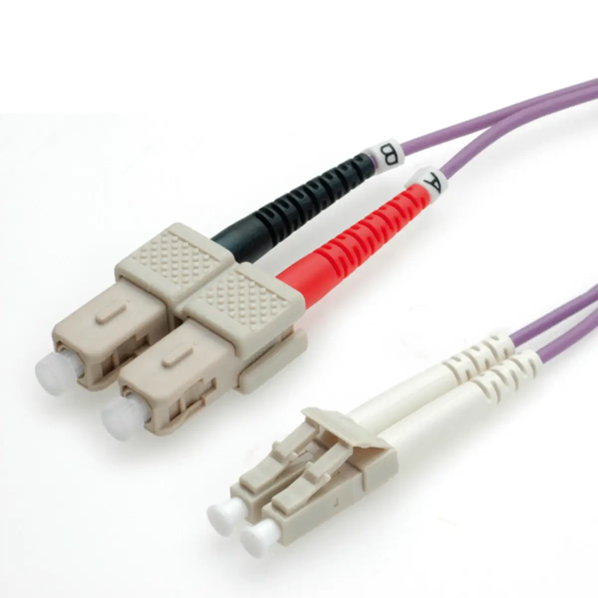 LWL-Kabel 50/125µm LC/SC Stecker/Stecker Violett 2m