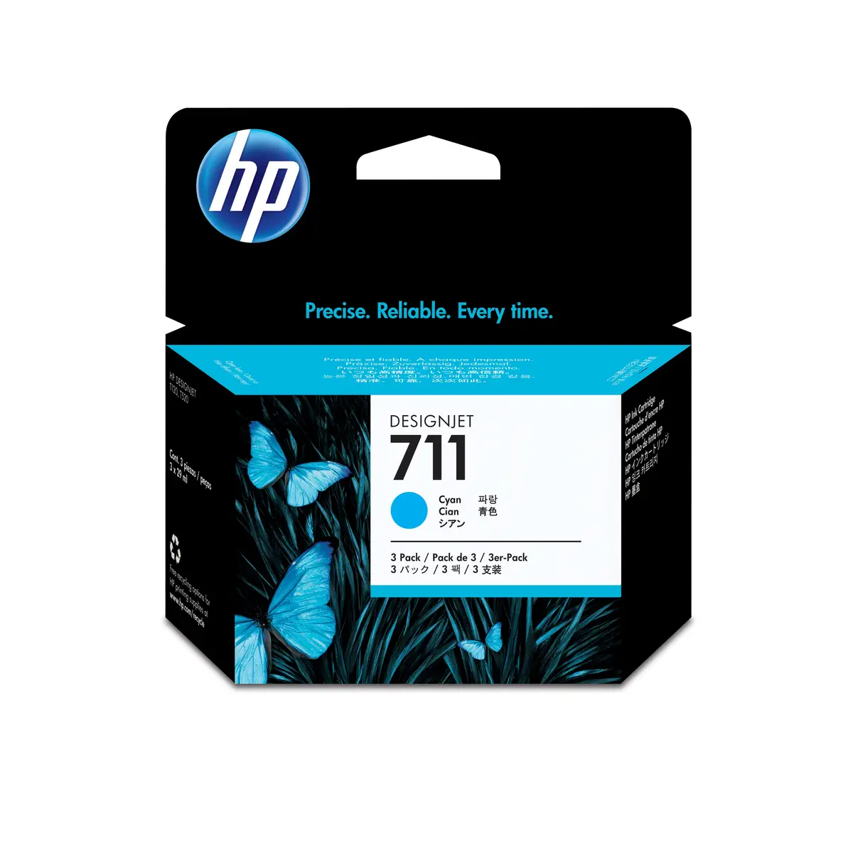Tintenpatrone 711 cyan 3er Pack
