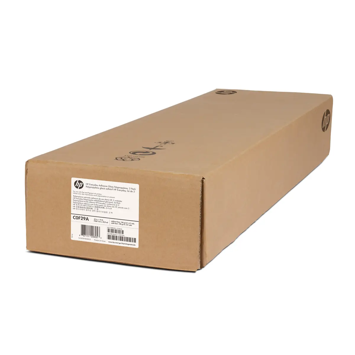 Selbstklebende glänzende Polypropylen-Folie, 1 Rolle (106,7cmx22,9 m) 2er Pack