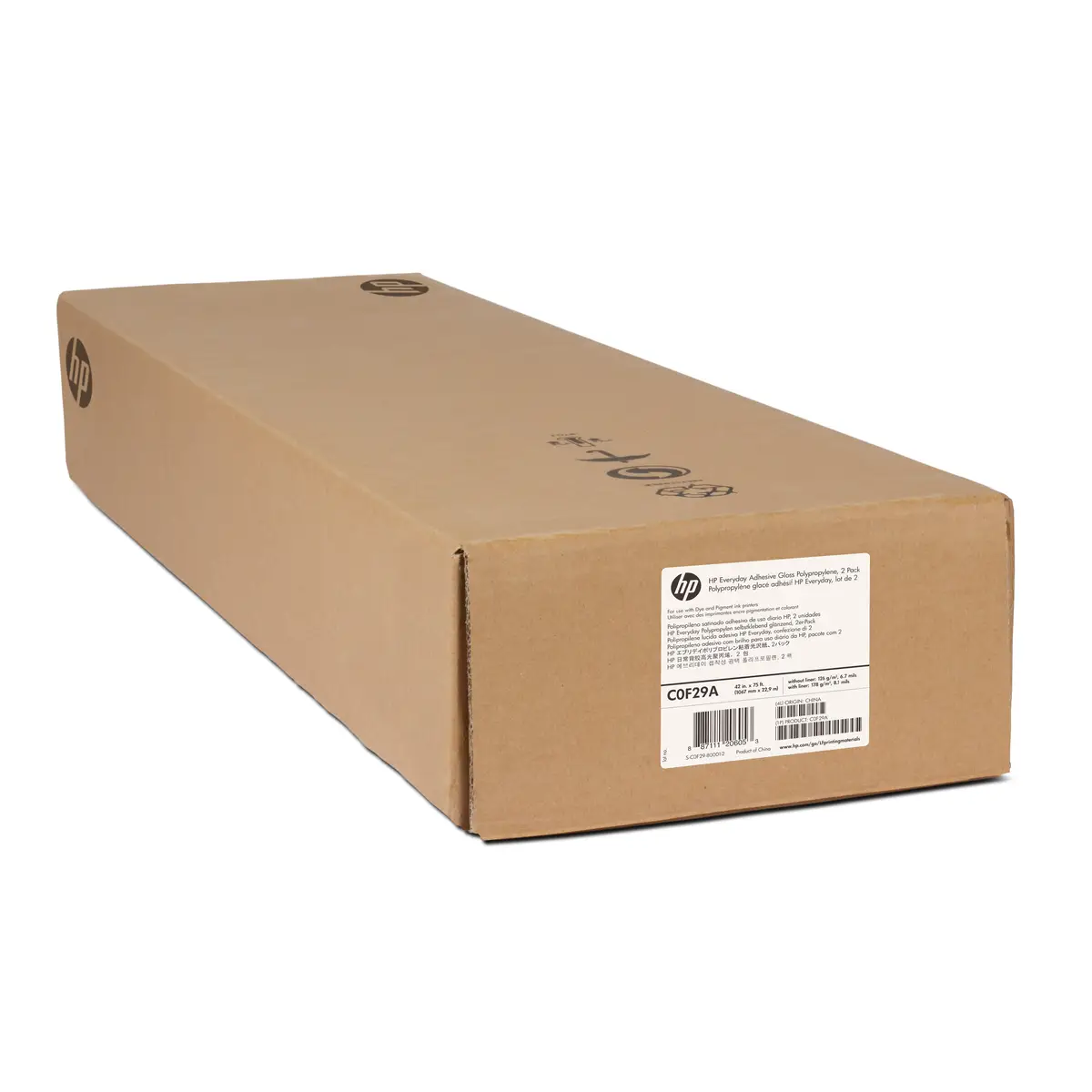 Selbstklebende glänzende Polypropylen-Folie, 1 Rolle (106,7cmx22,9 m) 2er Pack