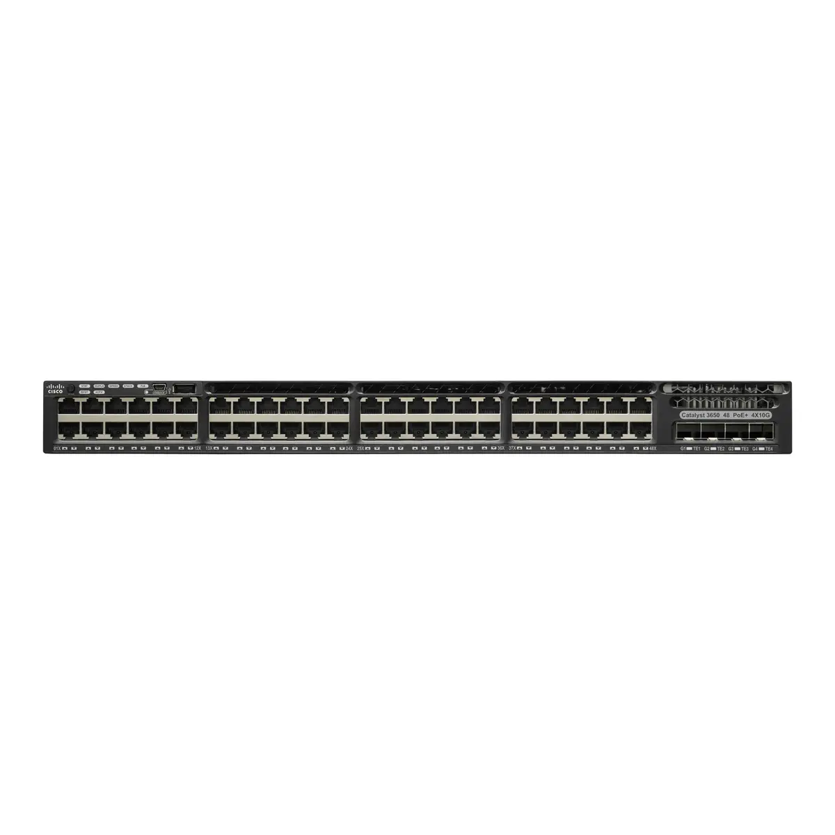 Catalyst 3650 Switch managed 48x10/100/1000 (PoE+) +4xSFP Desktop an Rack montierbar PoE+