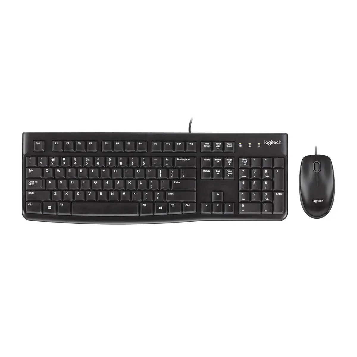 MK120 Desktop keyboard/Mouse-Set black Layout UK english