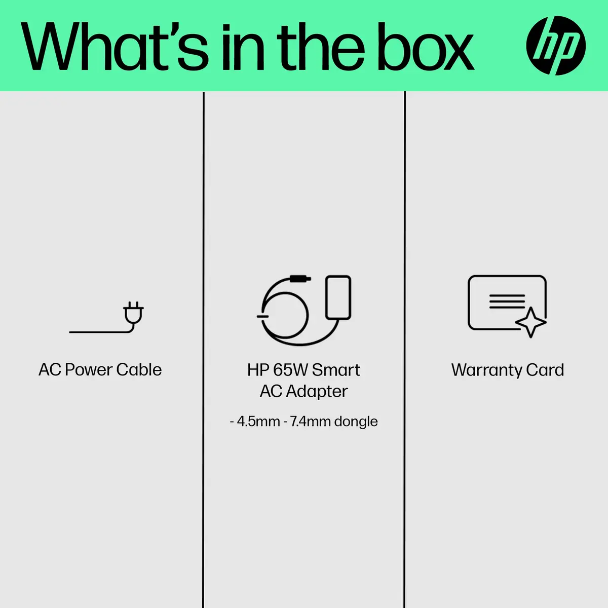 Intelligenter AC-Adapter mit 65 Watt, Laptop, Drinnen, 100 - 240 V, 47 - 63 Hz, 65 W, 19.5 V