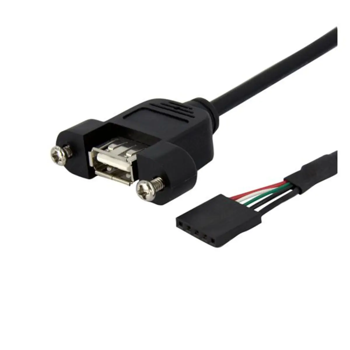 USB Blendenmontage Kabel USA-A/5-poligerUSB Buchse/Buchse Schwarz 0,30m