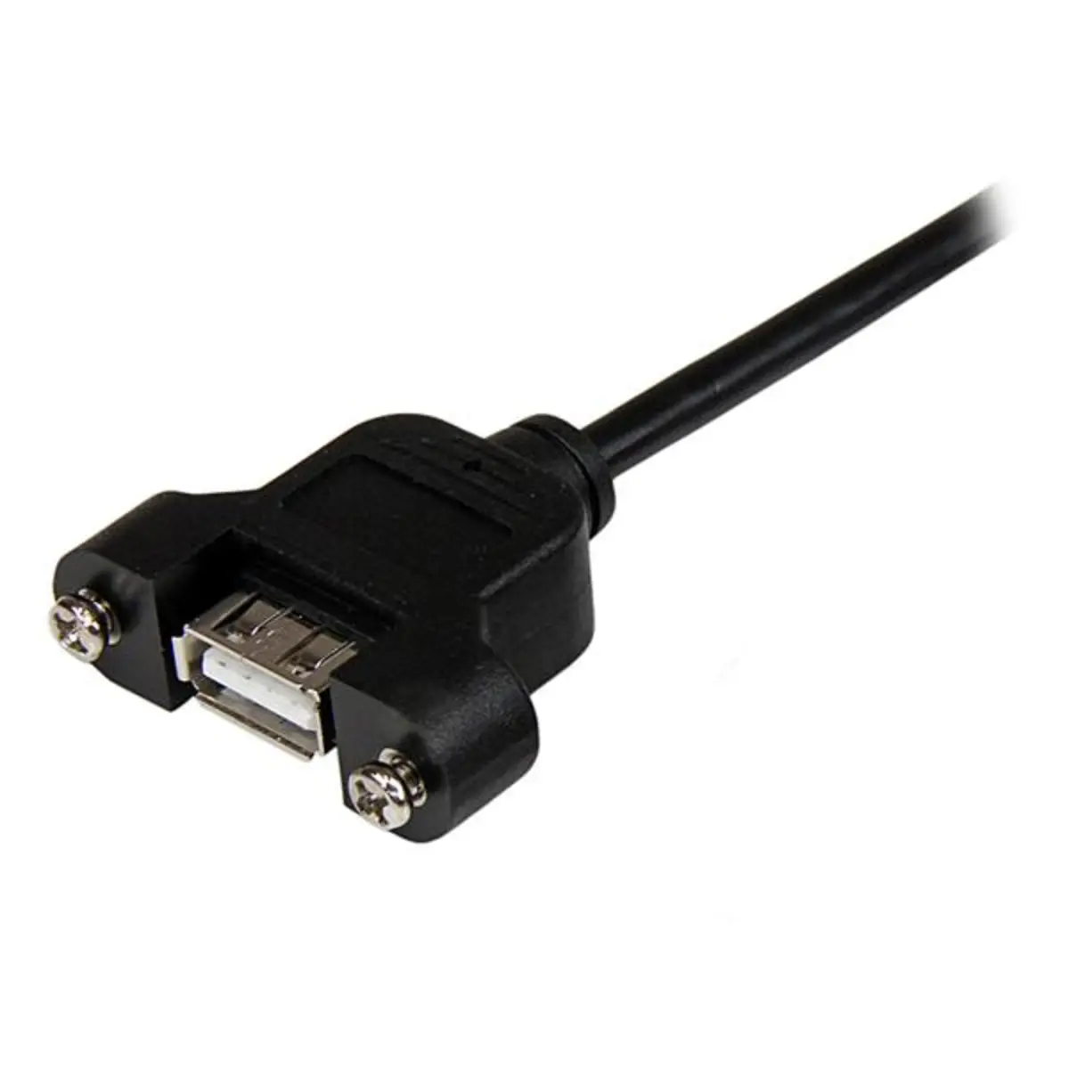 USB A Blendenmontage Kabel Buchse/Stecker Schwarz 0,91cm