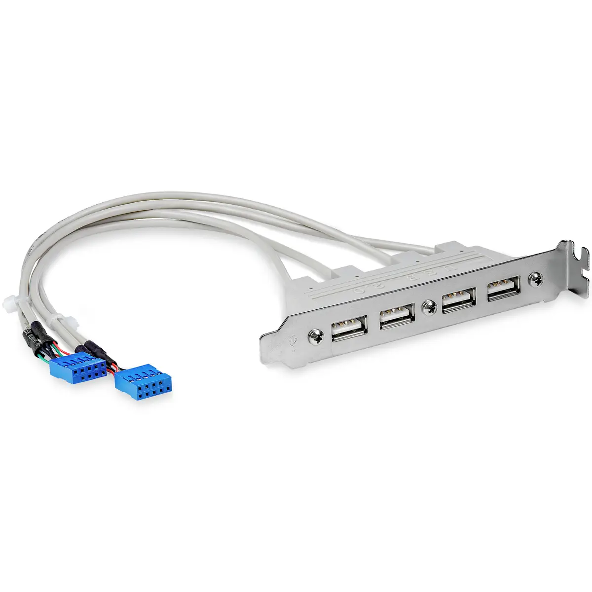 USB 2.0  Slotblech Adapter 4 Port