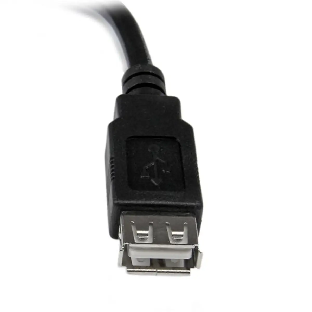 StarTech USB 2.0 extensionscable A/A plug/socket black 15cm