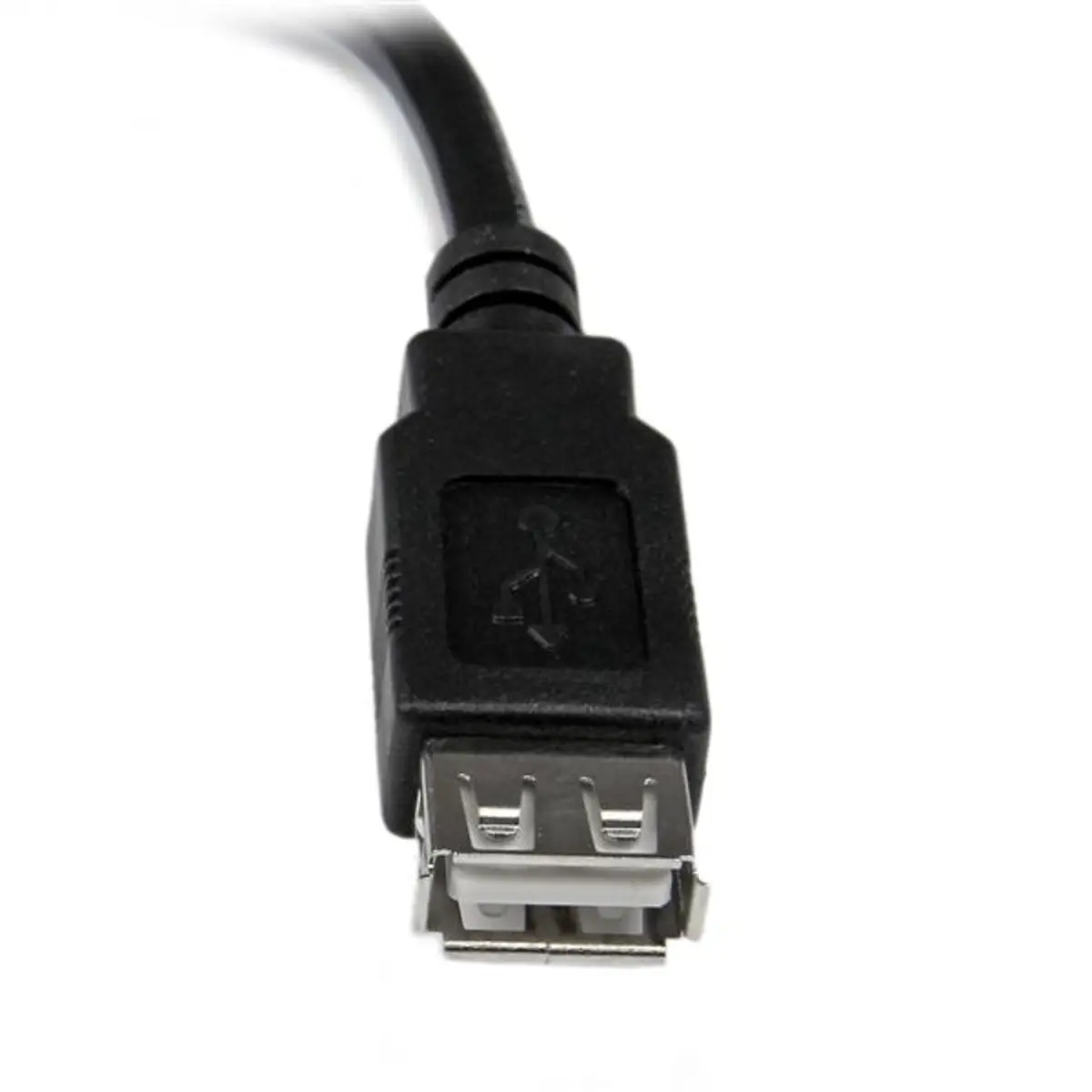 StarTech USB 2.0 extensionscable A/A plug/socket black 15cm