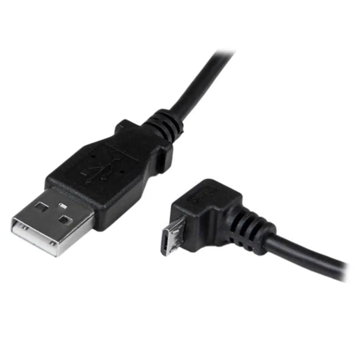 USB 2.0 Kabel A/Micro B Stecker/90 Grad Stecker schwarz 2m