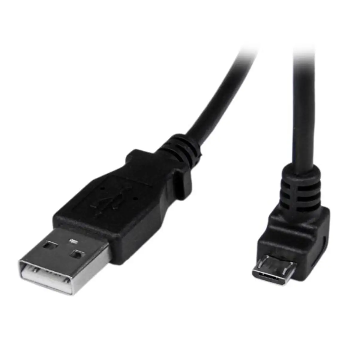 USB 2.0 Kabel A/Micro B Stecker/90 Grad Stecker schwarz 2m