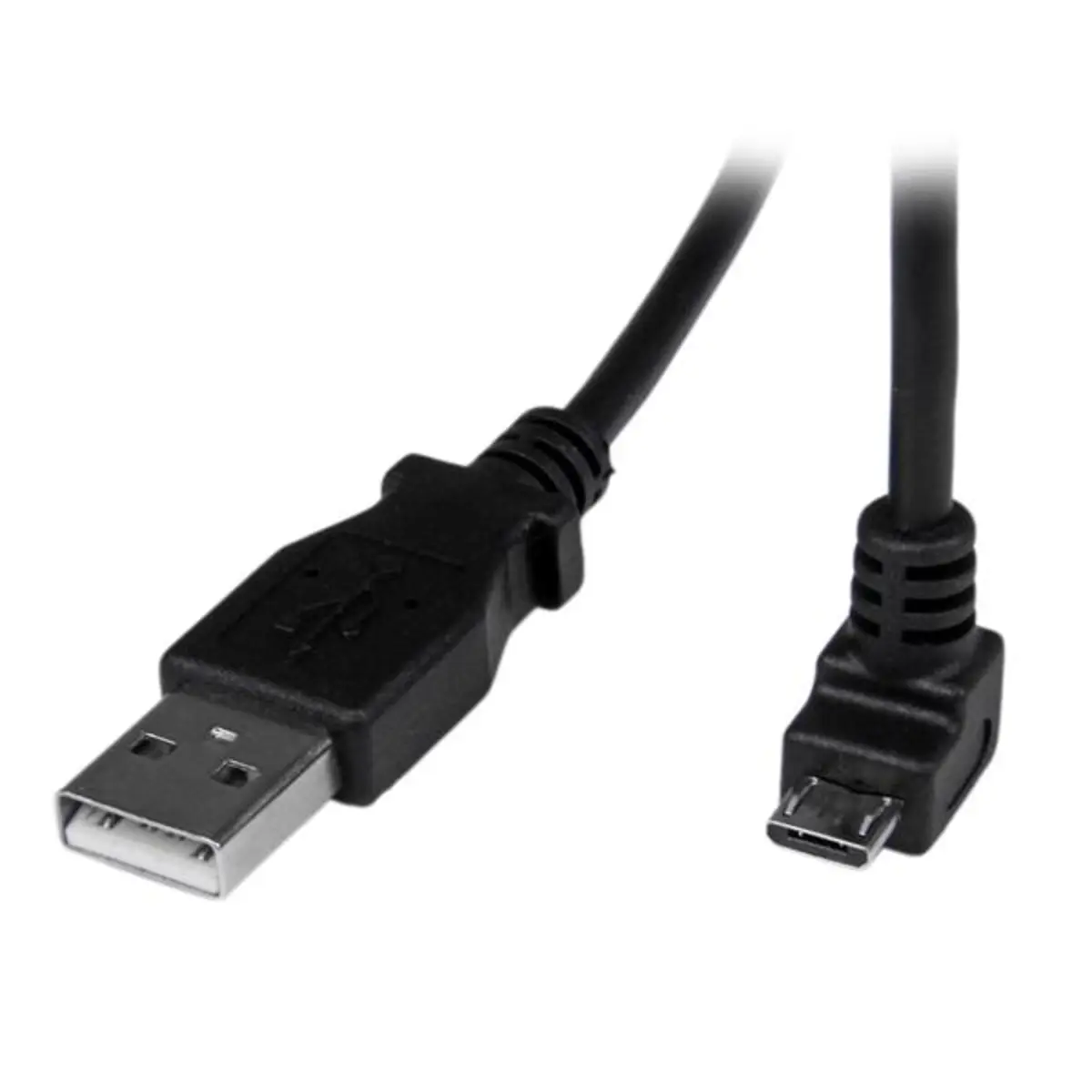 USB 2.0 Kabel A/Micro B Stecker/90 Grad Stecker schwarz 2m