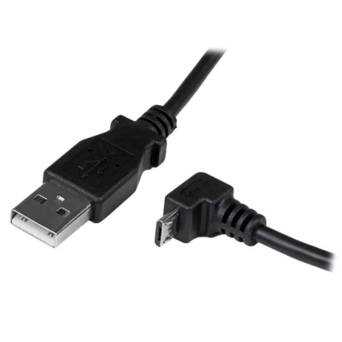 USB 2.0 Kabel A/Micro B Stecker/90 Grad Stecker schwarz 2m