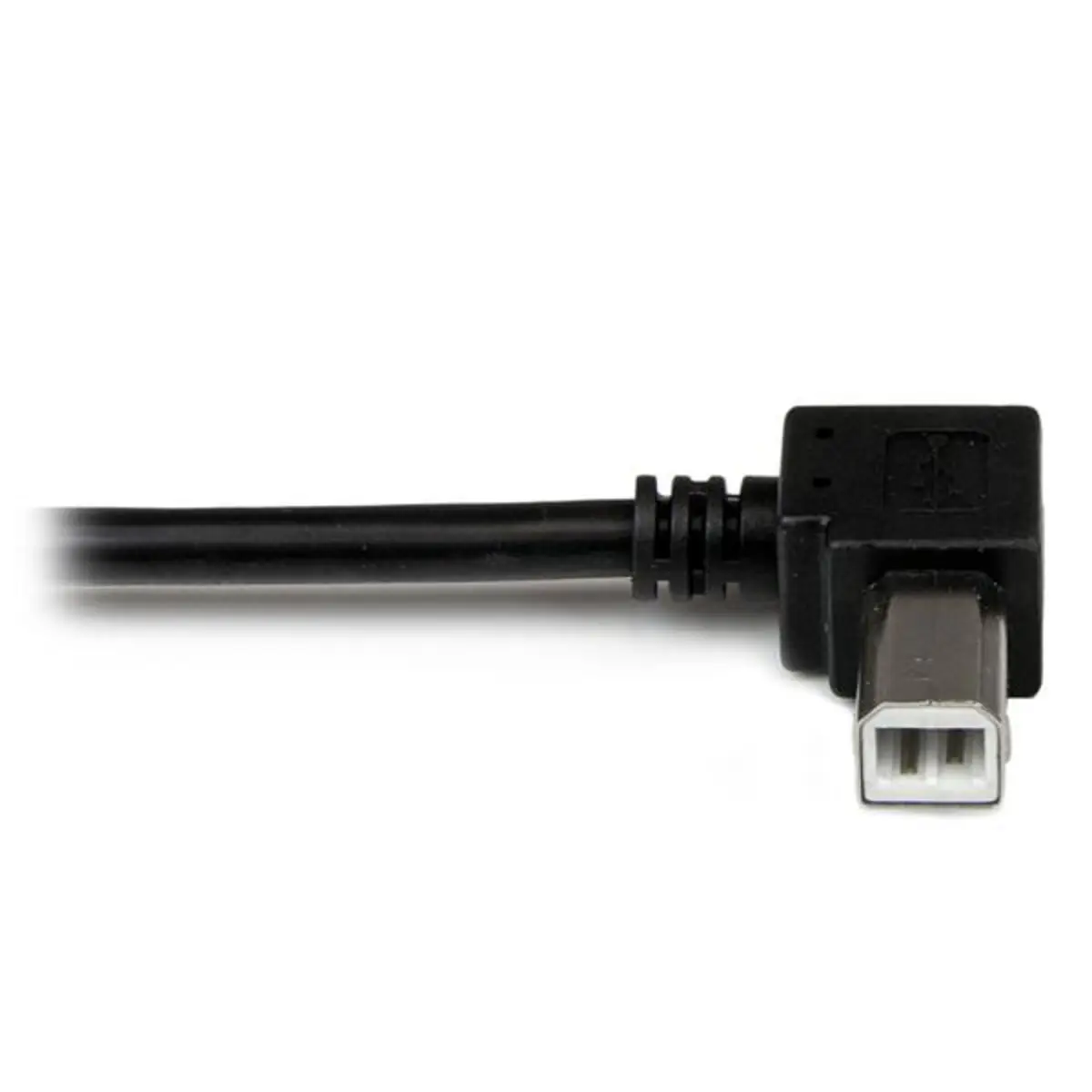 USB Kabel links abgewinkelt USB-A/USB-B Stecker/Stecker Schwarz 1m