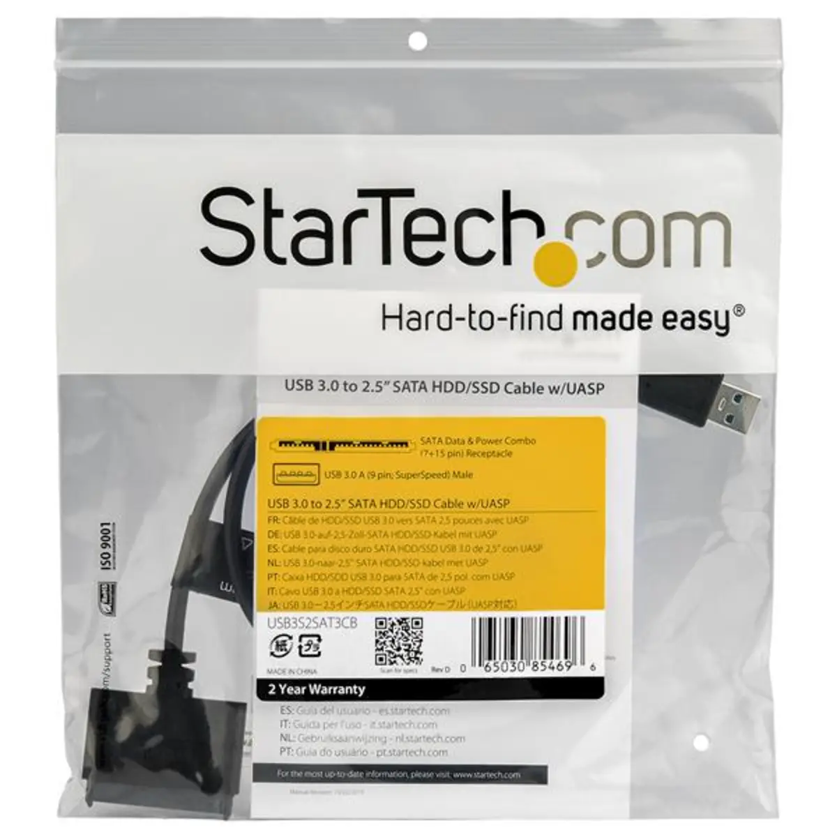 USB 3.0 auf 6,4 cm (2,5") SATA Adapter mit UASP Schwarz