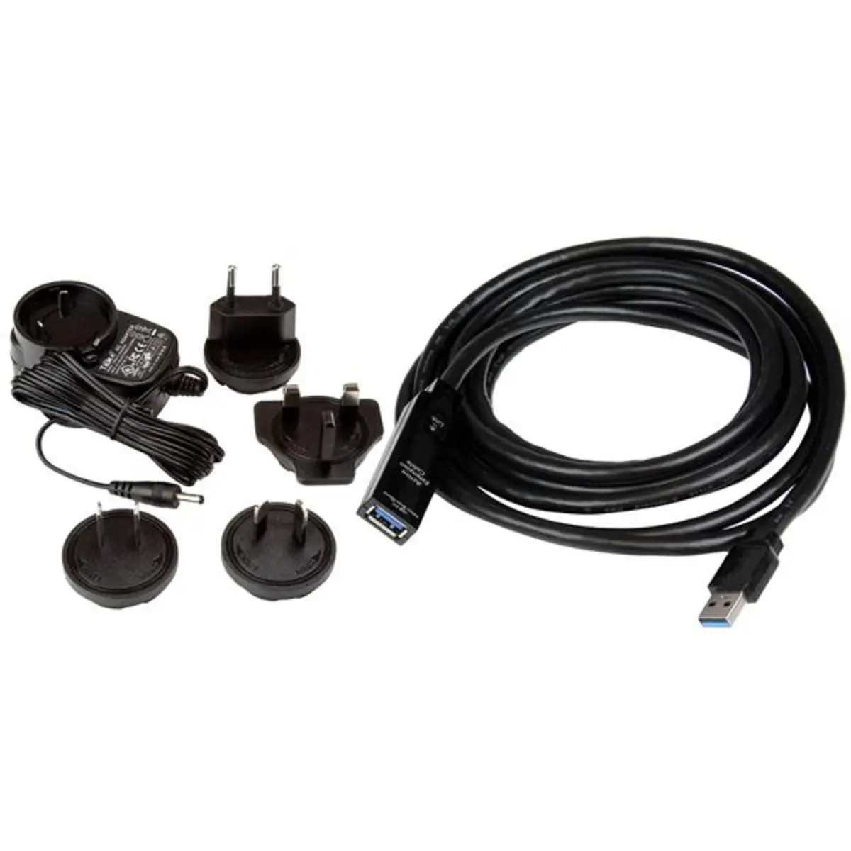USB Verlängerungskabel USB-3.0/USB-3.0 Männlich/Weiblich Schwarz 3m