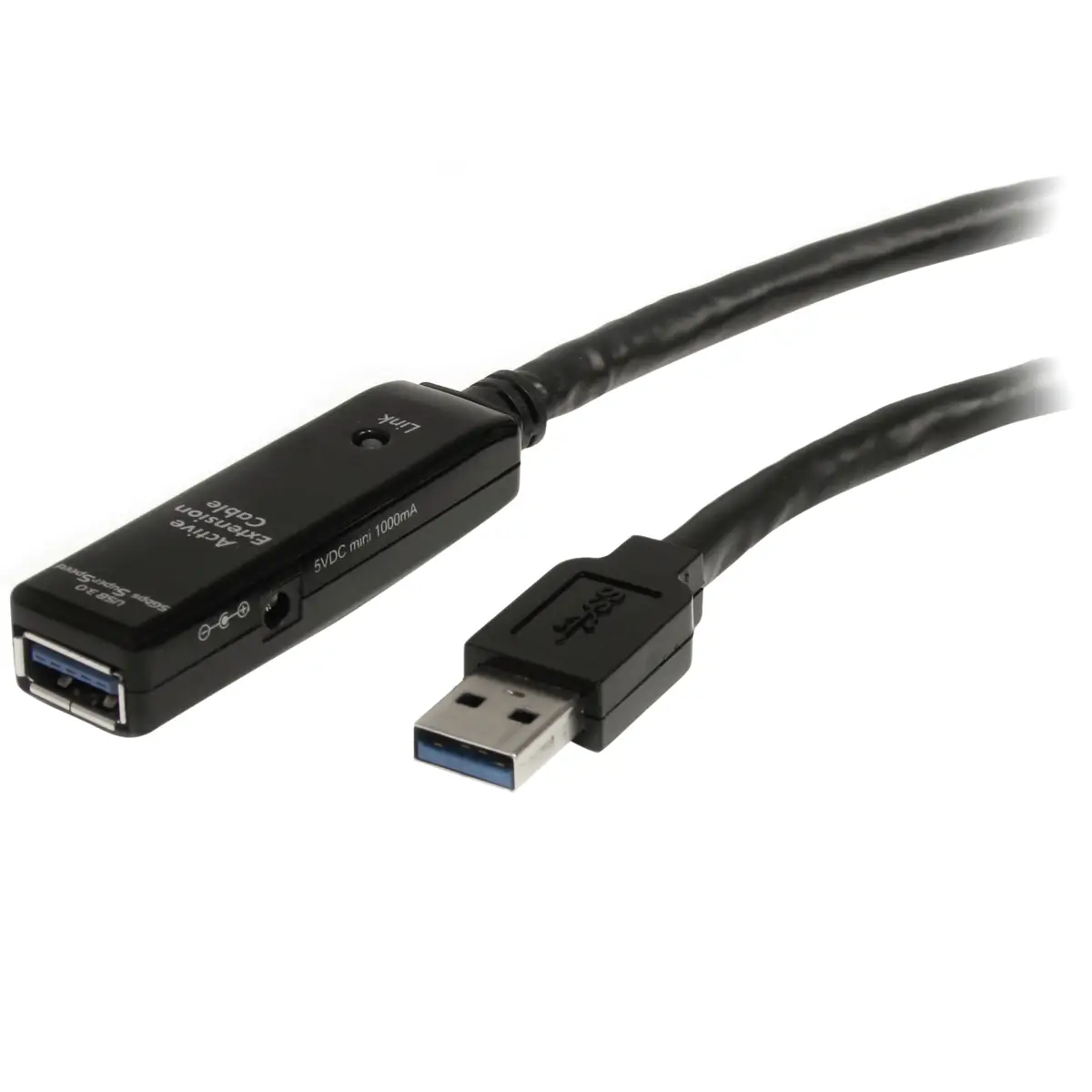 USB Verlängerungskabel USB-3.0/USB-3.0 Männlich/Weiblich Schwarz 10m