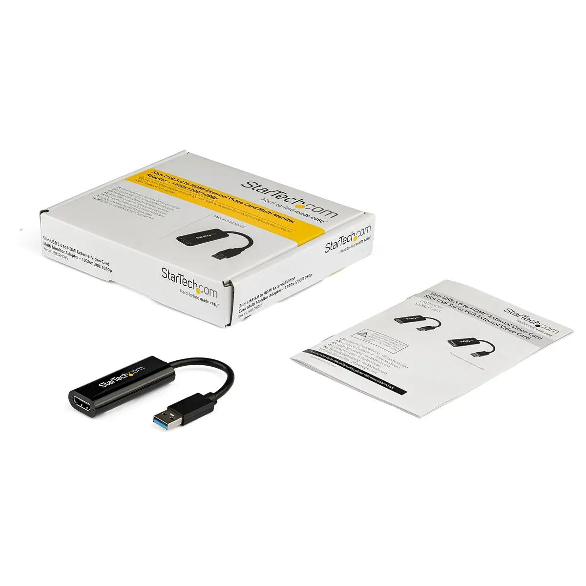 StarTech Slim USB 3.0 to HDMI adaptor black
