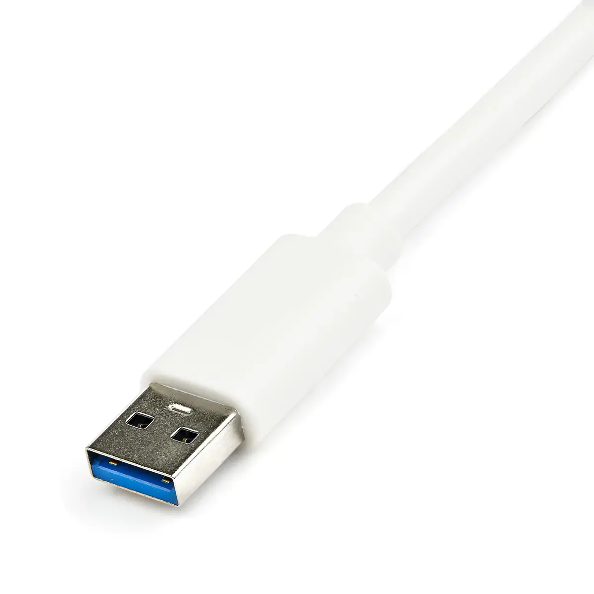 StarTech USB 3.0 Gigabit Ethernet LAN adaptor with USB Port white