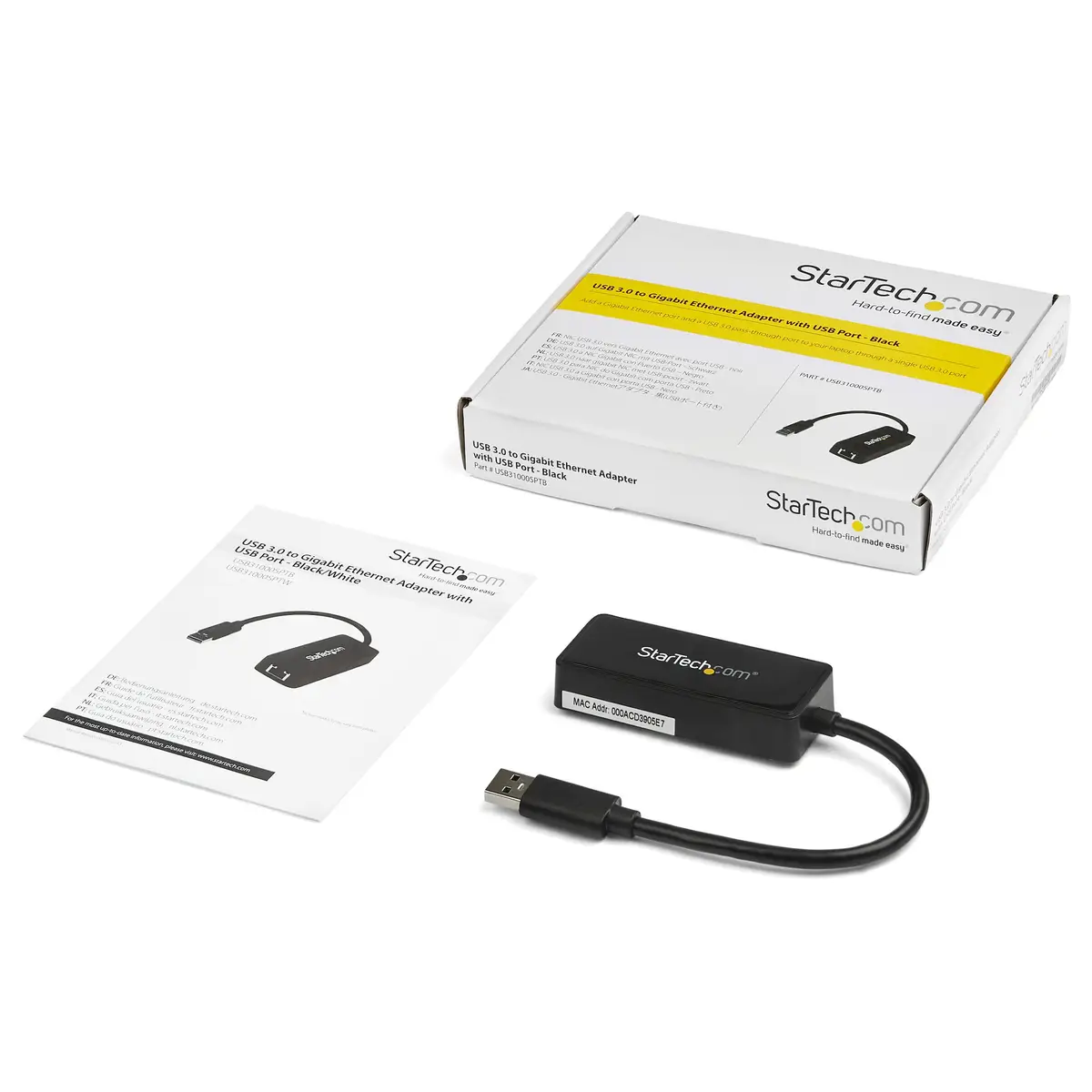 USB 3.0 auf Gigabit Ethernet Adapter Schwarz
