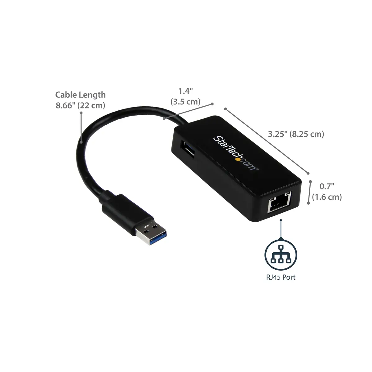 USB 3.0 auf Gigabit Ethernet Adapter Schwarz
