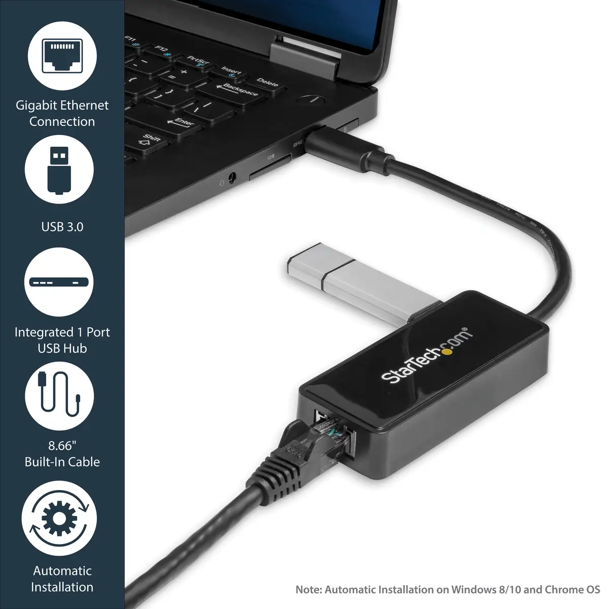 USB 3.0 auf Gigabit Ethernet Adapter Schwarz