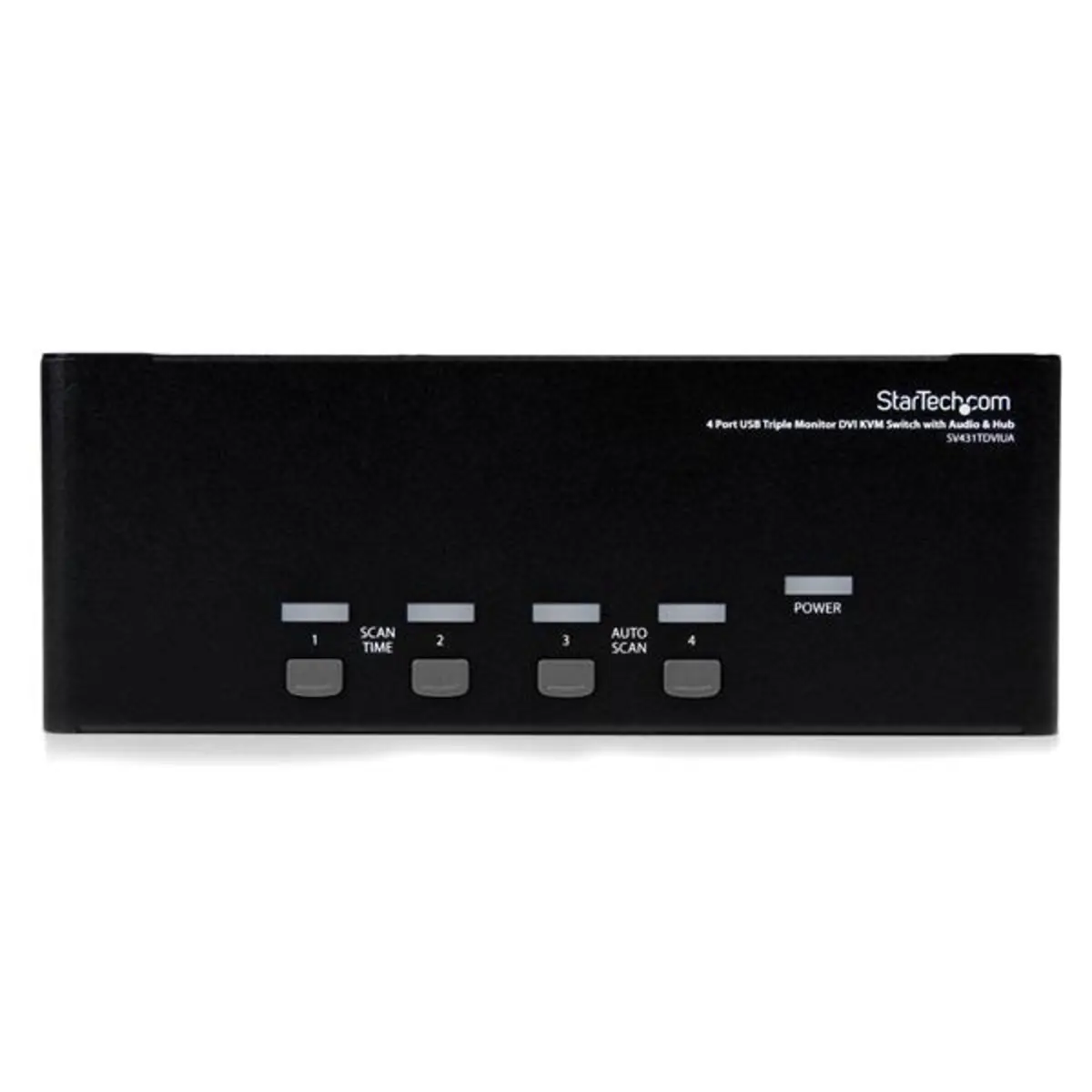 Dreifach-Head-Computer DVI/USB KVM Switch mit Audio und USB 2.0 Hub 4 Port