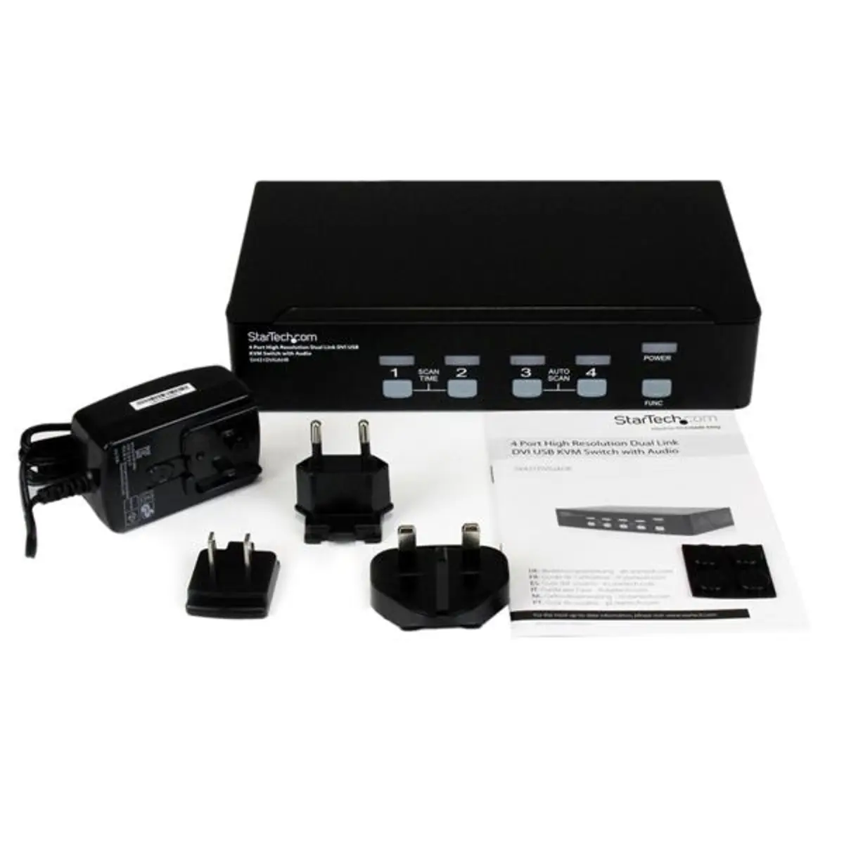 Dual Link DVI/USB KVM Switch mit Audio 4 Port