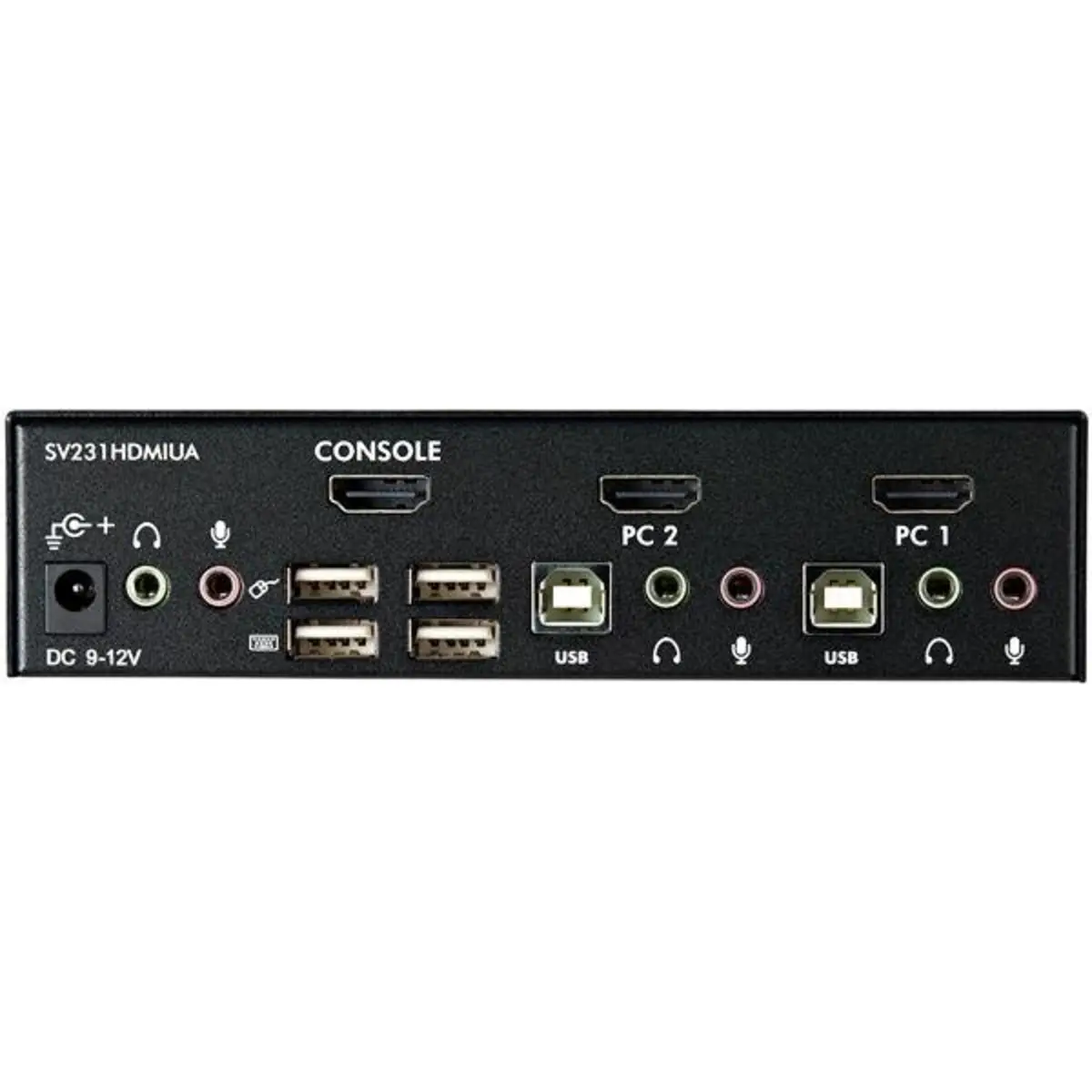 2 Port KVM Switch USB HDMI Schwarz
