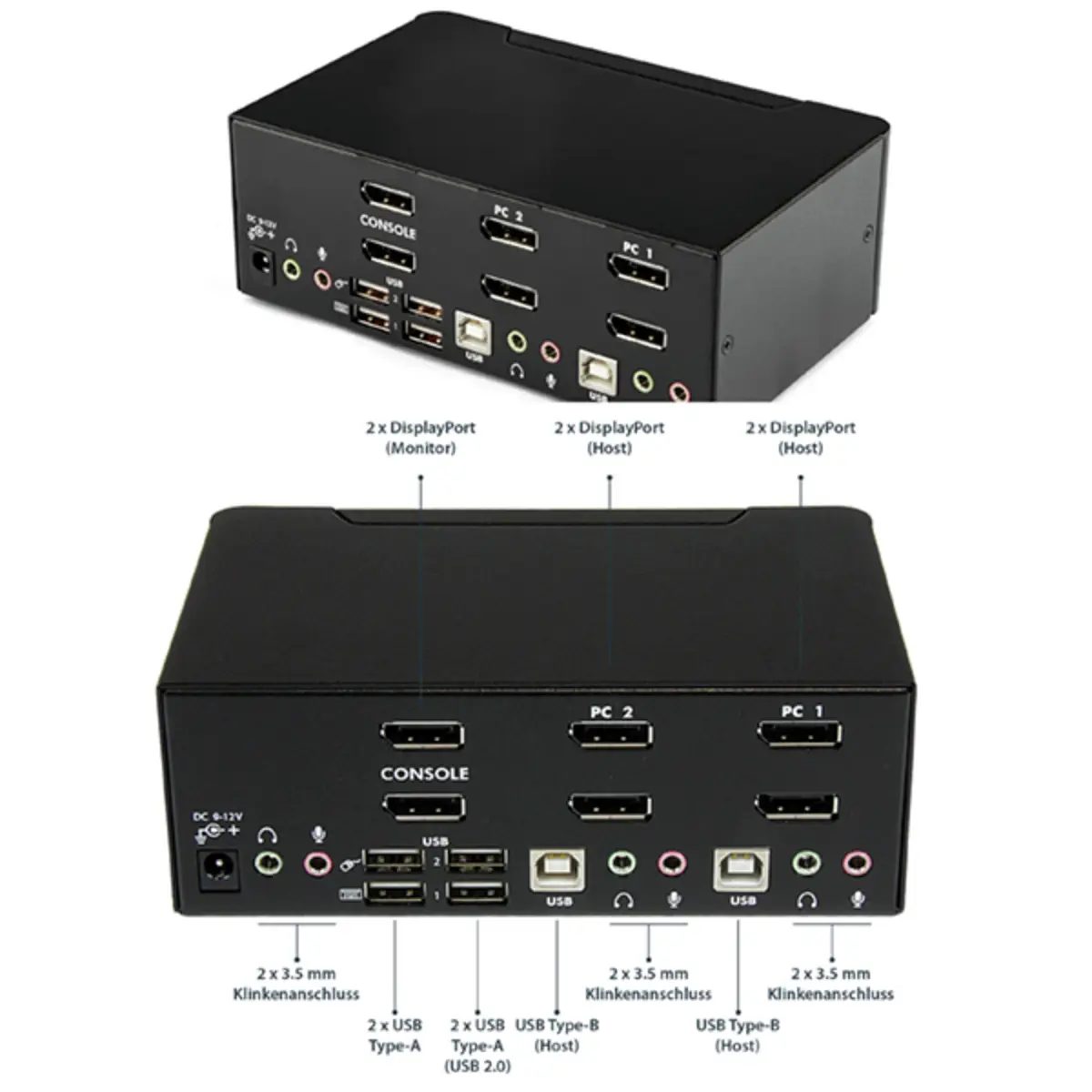 StarTech DisplayPort USB KVM Switch 2 Port