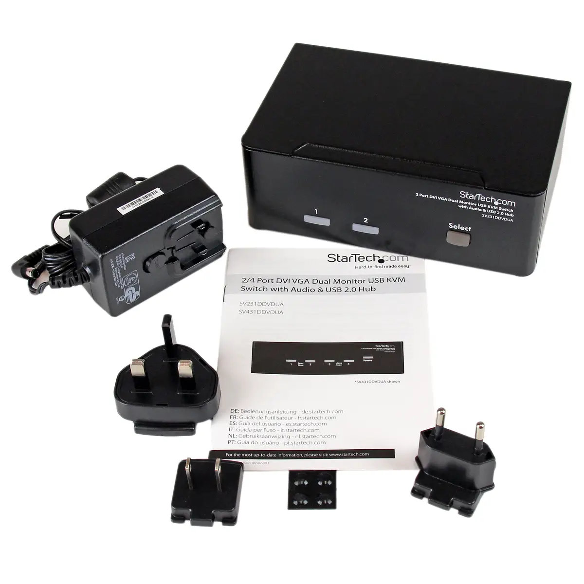 StarTech DVI/VGA Dual-Monitor KVM-Switch USB with Audio and USB 2.0 Hub 2 Port