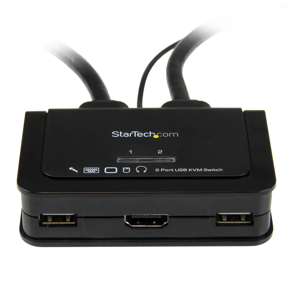 2 Port KVM Switch USB/HDMI mit Audio USB Powered