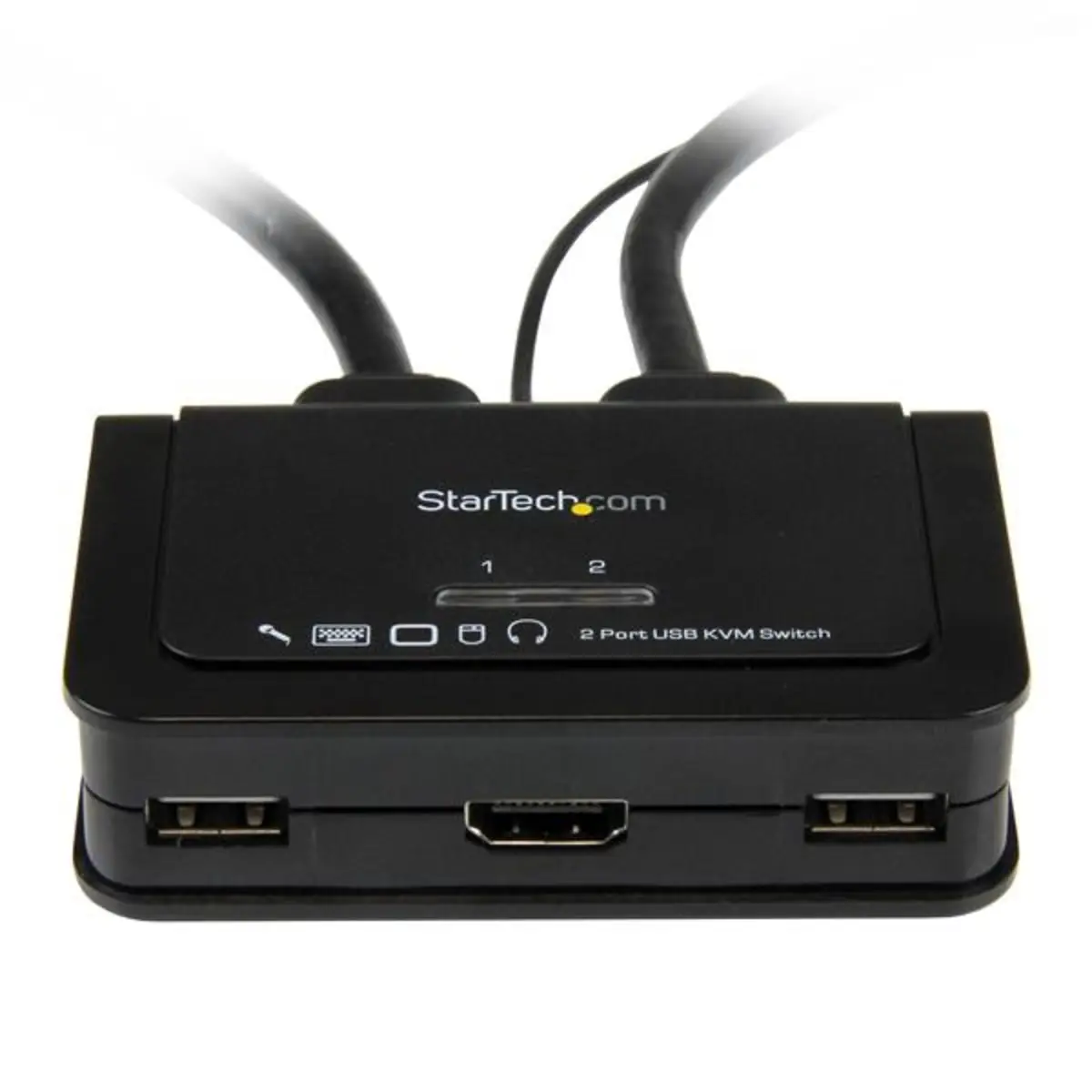 2 Port KVM Switch USB/HDMI mit Audio USB Powered