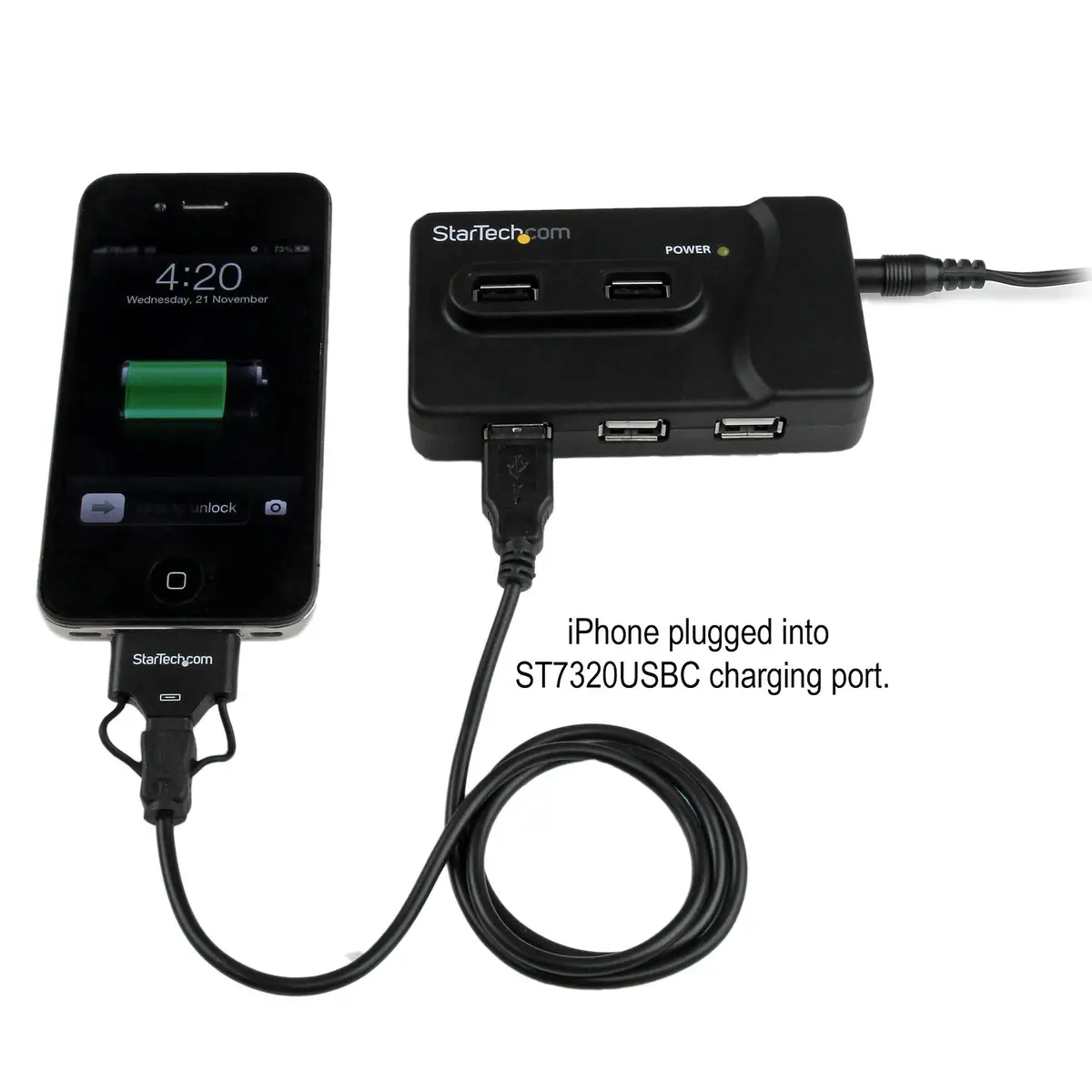 StarTech 6-Port USB Hub 2x USB3.0/2xUSB 3.0 black