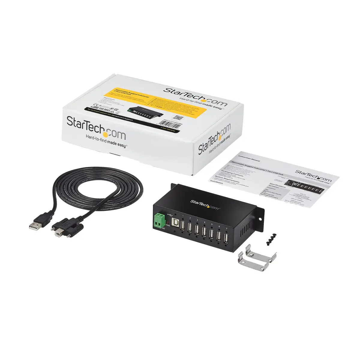 StarTech Industrieller USB 2.0 Hub 7 Port black