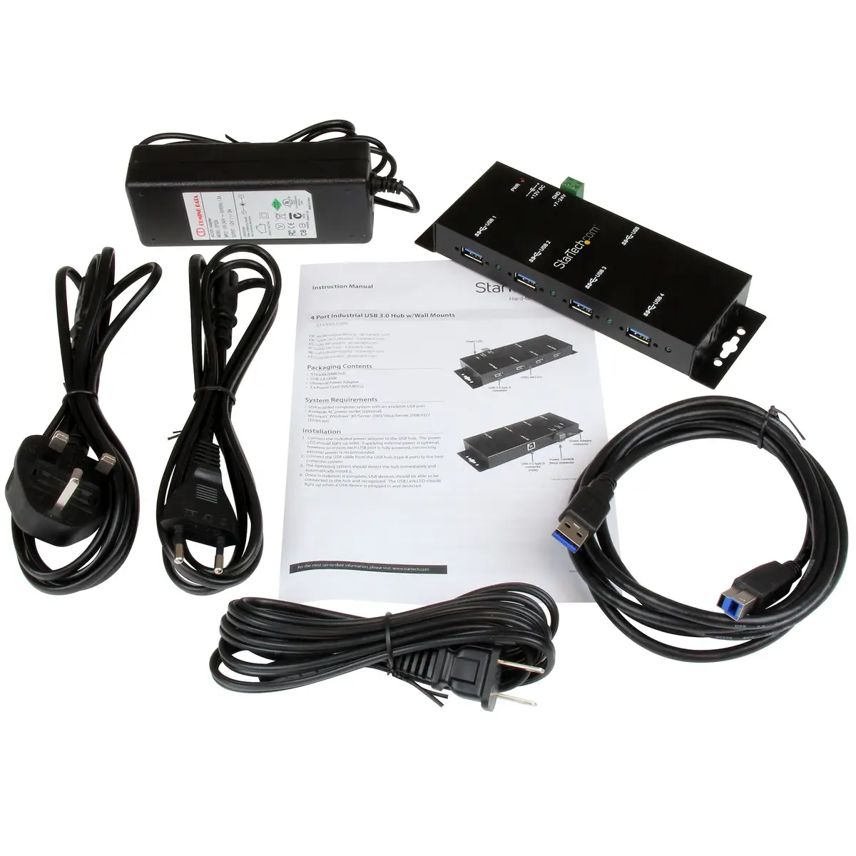StarTech 4 Port Industrieller USB 3.0 Hub