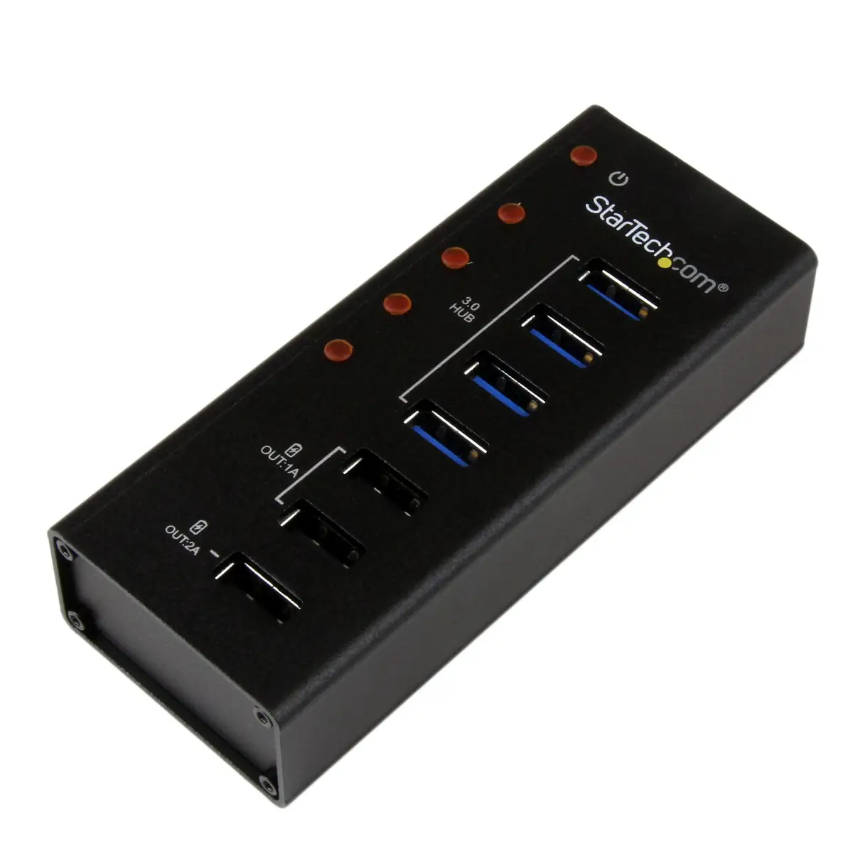 StarTech 4-Port USB 3.0 Hub plus 3 chargingconnectors black