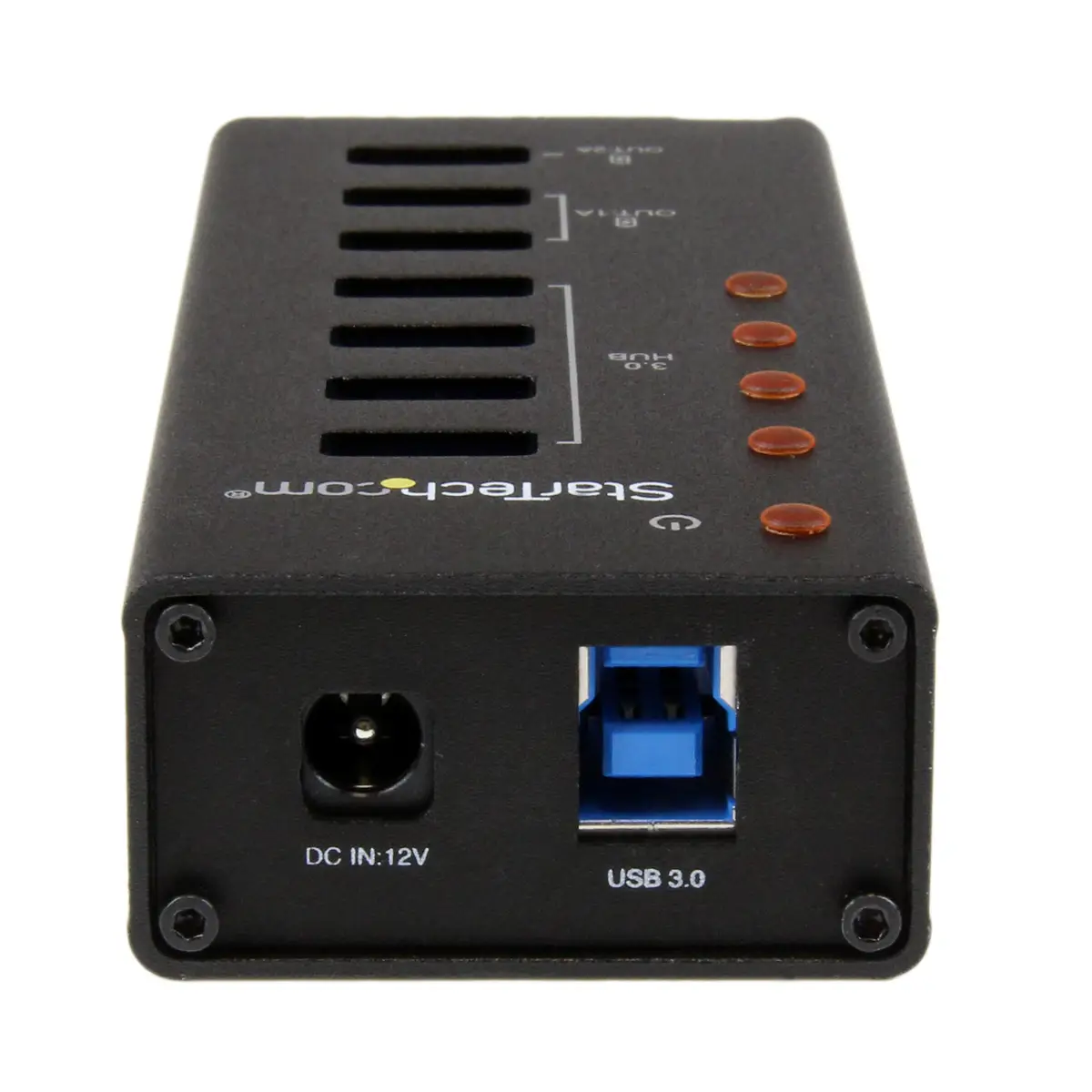 StarTech 4-Port USB 3.0 Hub plus 3 chargingconnectors black