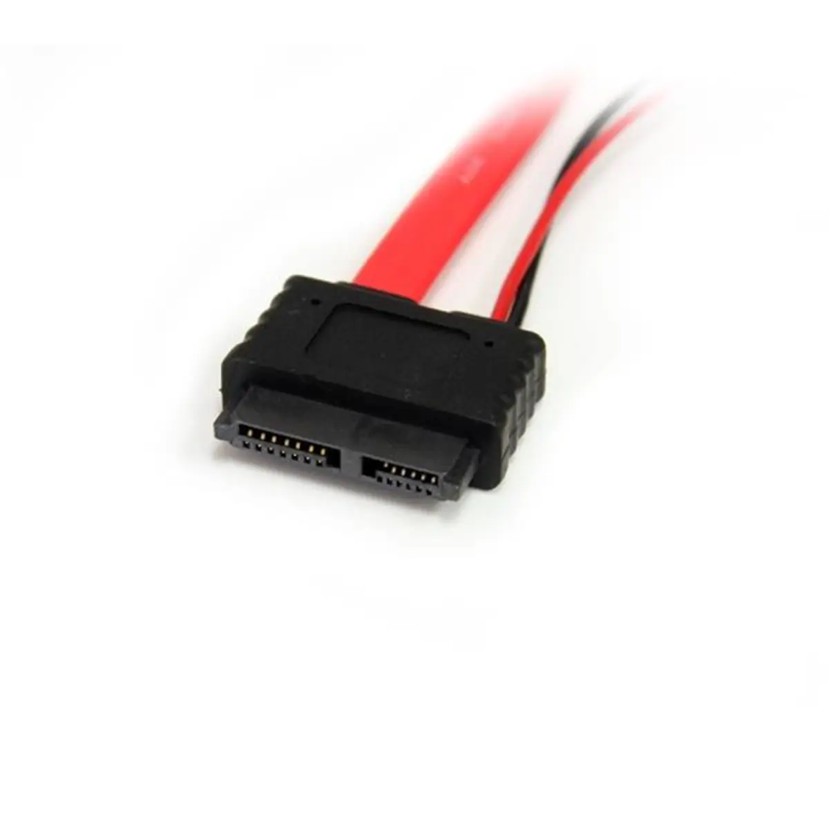 Slimline SATA auf SATA mit LP4-Stromkabel/Adapter Stecker/Stecker Rot 0,50m