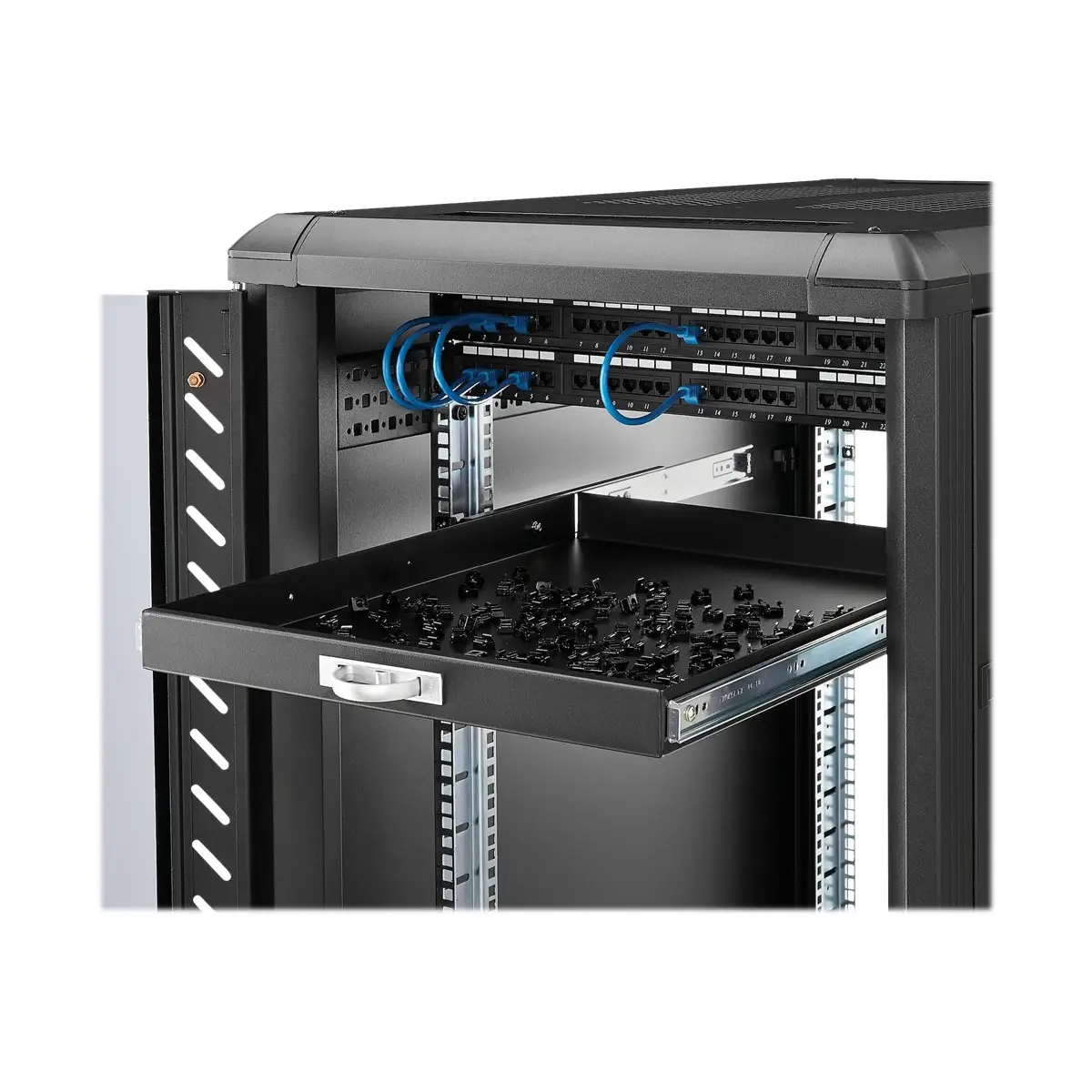 Ausziehbarer Fachboden für 19" Serverschrank