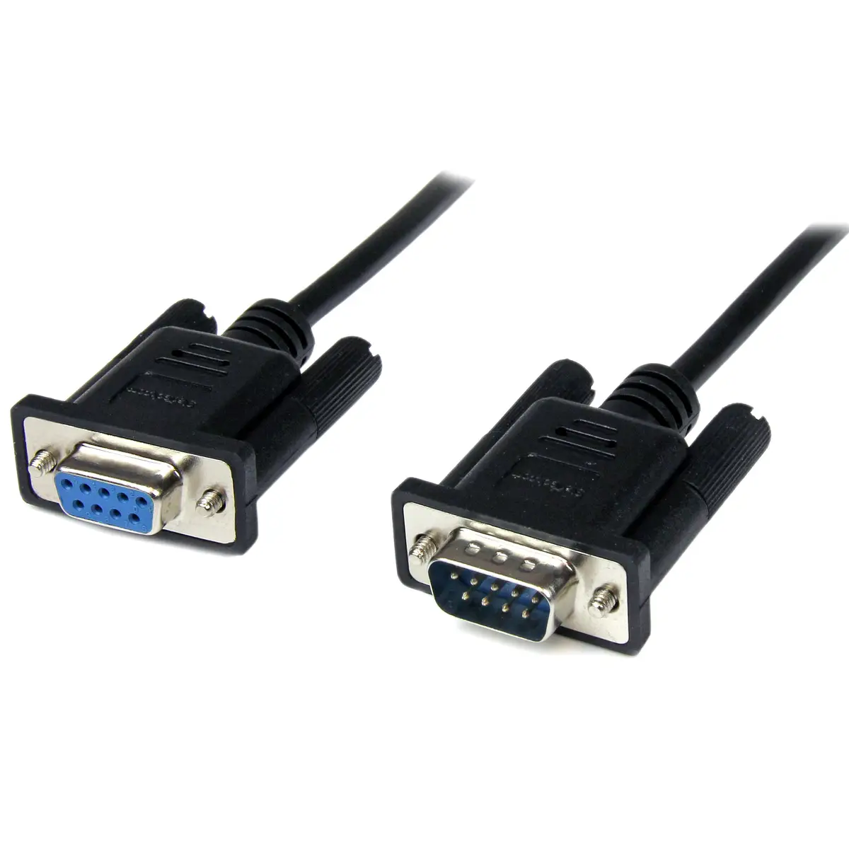 Nullmodemkabel DB-9/DB-9 Stecker/Buchse Schwarz 1m
