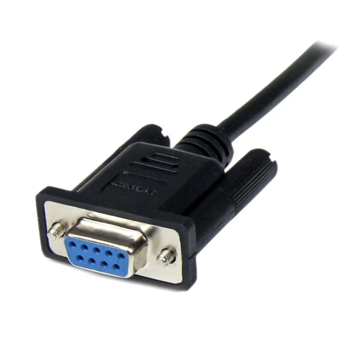 Nullmodemkabel DB-9/DB-9 Stecker/Buchse Schwarz 1m