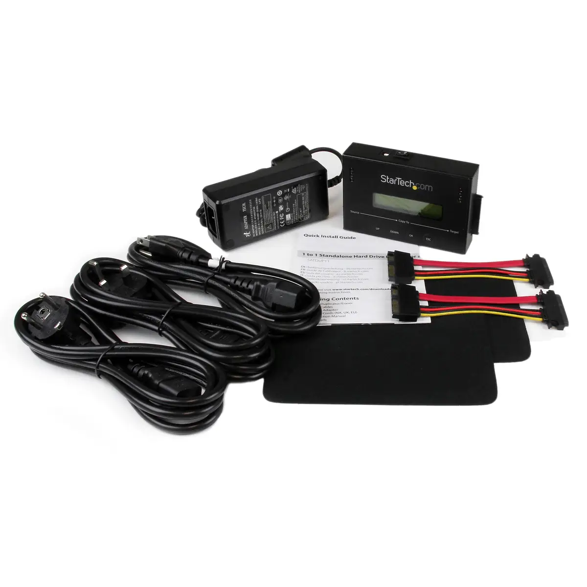 2,5"/3,5" SATA/SSD Festplatten Duplikator/Eraser Schwarz