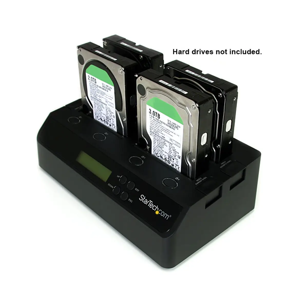 StarTech 1:3 Drive Copy Station SATA to USB 3.0/eSATA Black 4 Bay