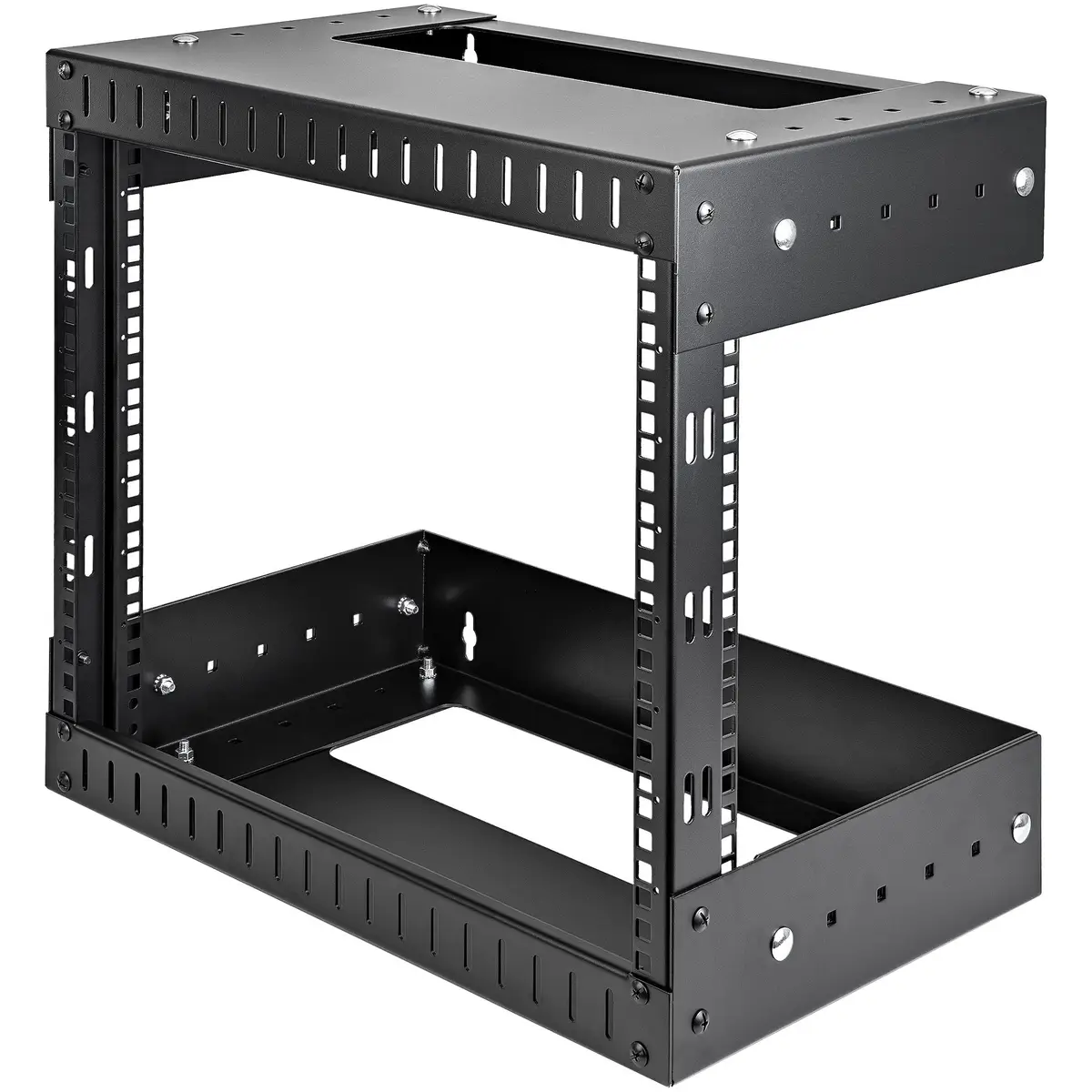 8HE 19 Open Frame Geräte Rack Wandmontagefähig Tiefenverstellbar