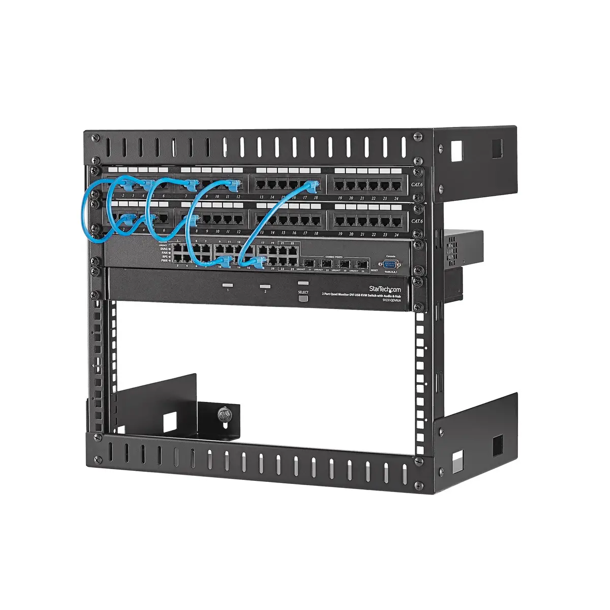 8U Open Frame Wall Mount Network Rack