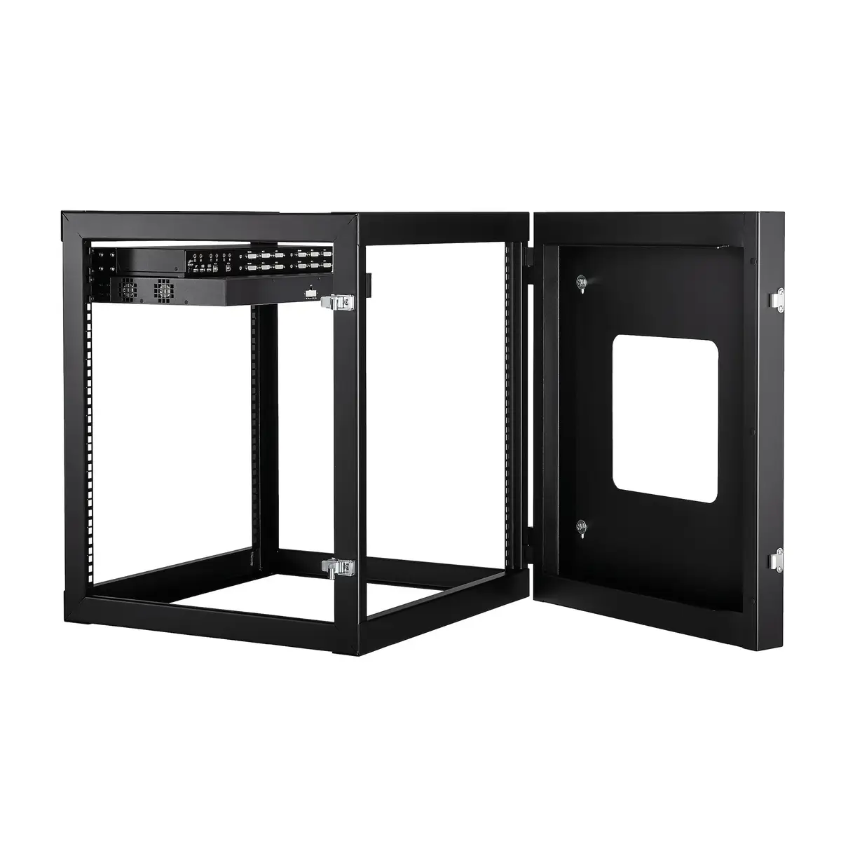 12U Hinged Open Frame Wall Mount Server Rack