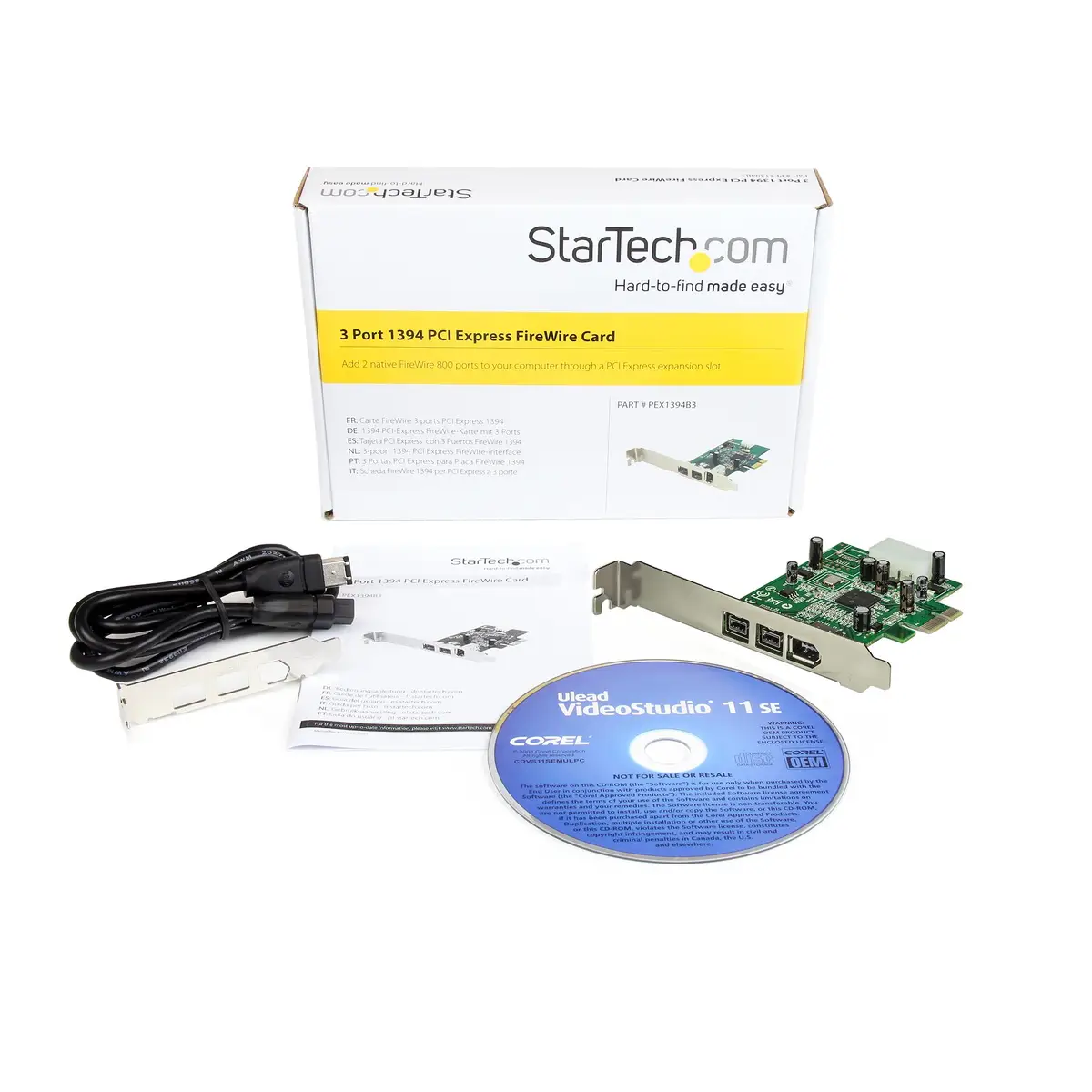 StarTech PCI Express Card FireWire 3 Port Combo