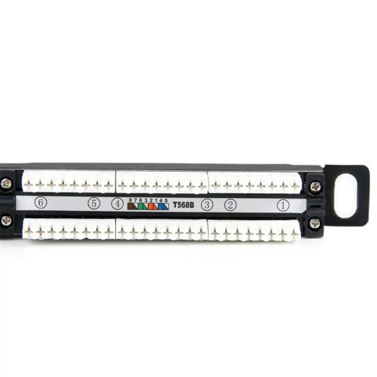 24 Port 0,5 HE Cat5e Patch Panel RJ45 Ethernet Rackmount Cat 5e 110 Patch Panel