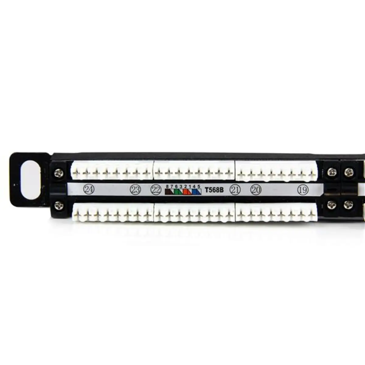 24 Port 0,5 HE Cat5e Patch Panel RJ45 Ethernet Rackmount Cat 5e 110 Patch Panel