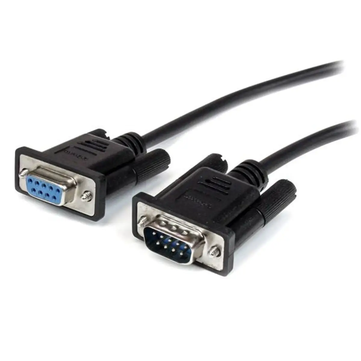 Serielles Verlängerungskabel DB-9/DB-9 Stecker/Buchse Schwarz 0,5m